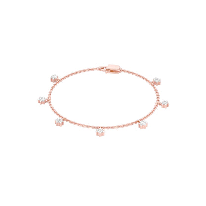 Glamour Drip Diamond Chain Bracelet 18 KT / Rose Gold