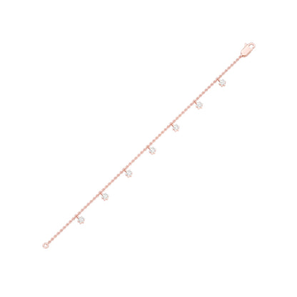 Glamour Drip Diamond Chain Bracelet 18 KT / Rose Gold