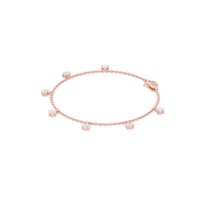 Glamour Drip Diamond Chain Bracelet 18 KT / Rose Gold