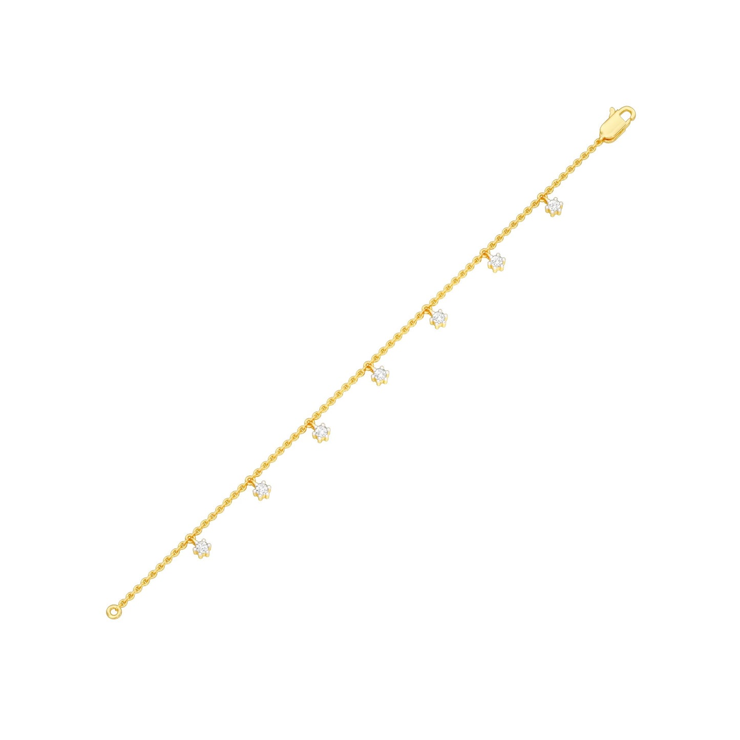 Glamour Drip Diamond Chain Bracelet 18 KT / Yellow Gold