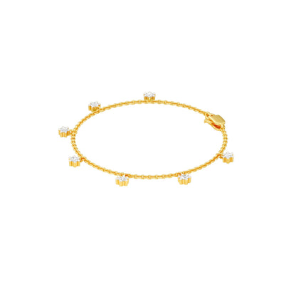 Glamour Drip Diamond Chain Bracelet 18 KT / Yellow Gold