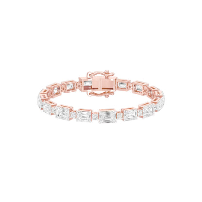 Her Crowned Throne Diamond Tennis Bracelet 18 KT / Rose Gold