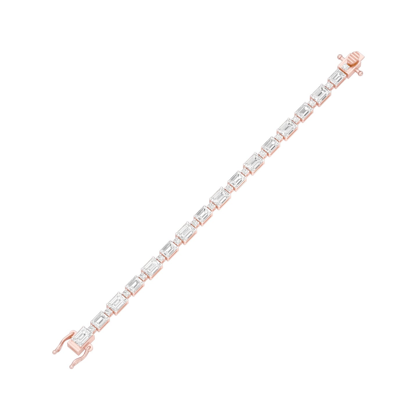 Her Crowned Throne Diamond Tennis Bracelet 18 KT / Rose Gold