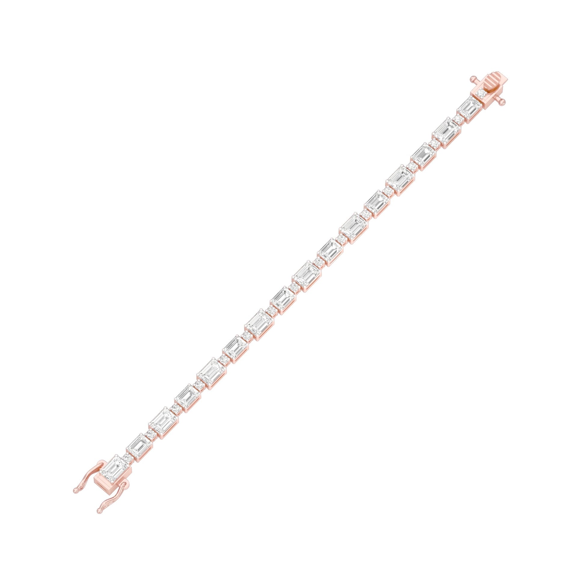 Her Crowned Throne Diamond Tennis Bracelet 18 KT / Rose Gold