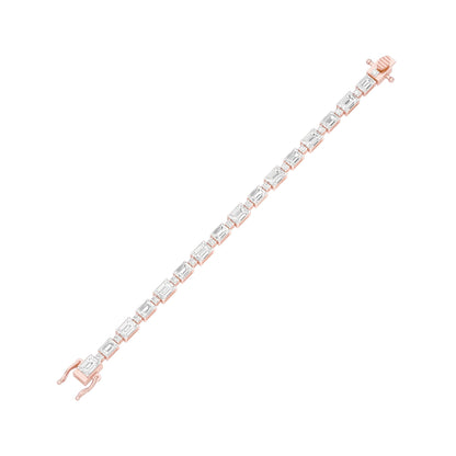 Her Crowned Throne Diamond Tennis Bracelet 18 KT / Rose Gold