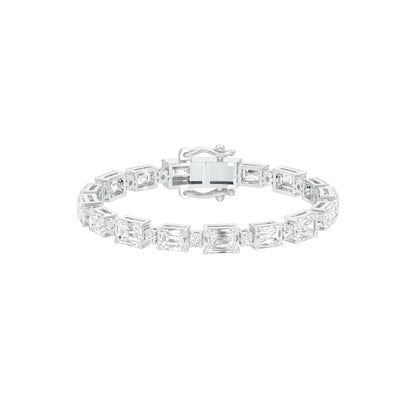 Her Crowned Throne Diamond Tennis Bracelet 18 KT / White Gold