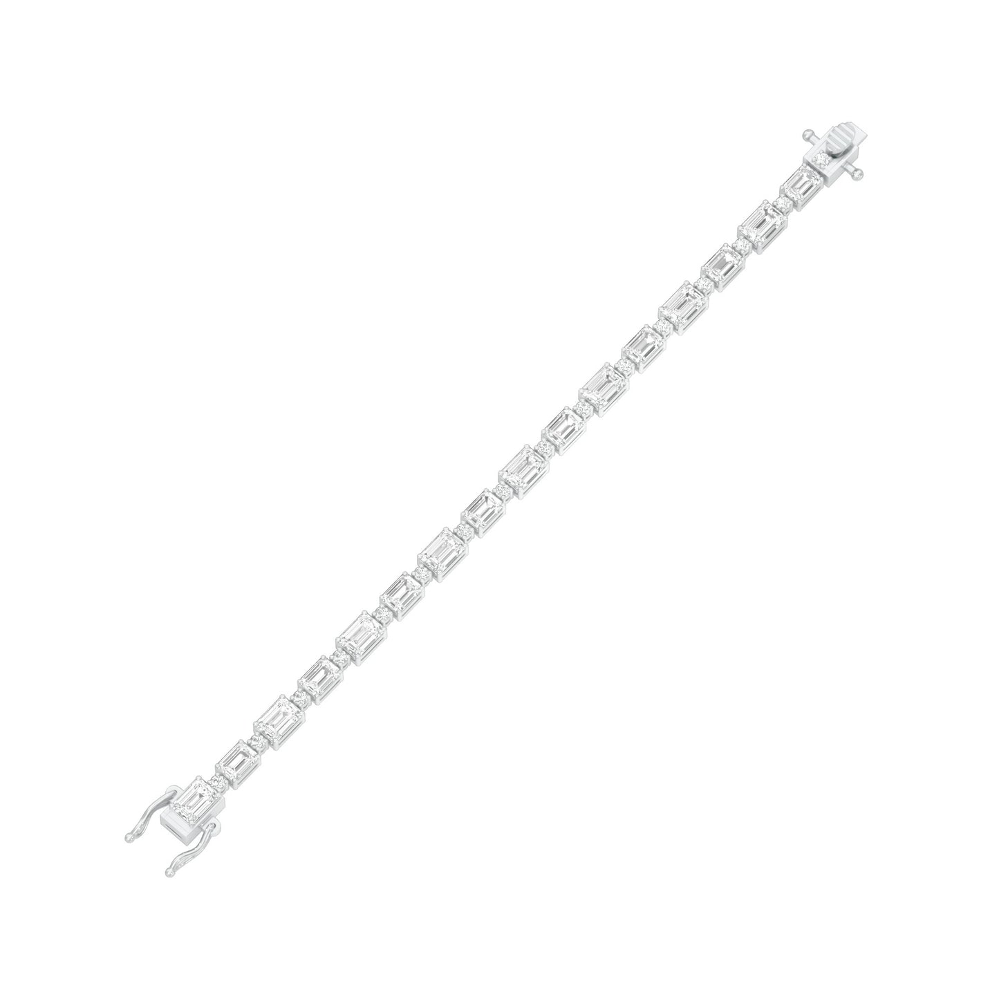 Her Crowned Throne Diamond Tennis Bracelet 18 KT / White Gold