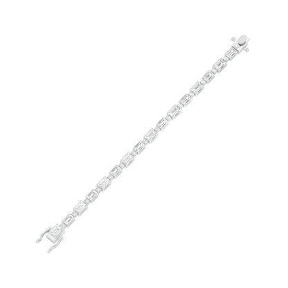 Her Crowned Throne Diamond Tennis Bracelet 18 KT / White Gold