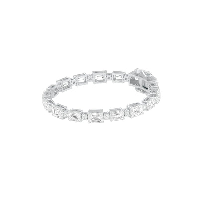 Her Crowned Throne Diamond Tennis Bracelet 18 KT / White Gold