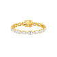 Her Crowned Throne Diamond Tennis Bracelet 18 KT / Yellow Gold