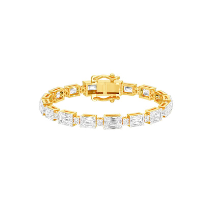 Her Crowned Throne Diamond Tennis Bracelet 18 KT / Yellow Gold