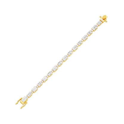Her Crowned Throne Diamond Tennis Bracelet 18 KT / Yellow Gold