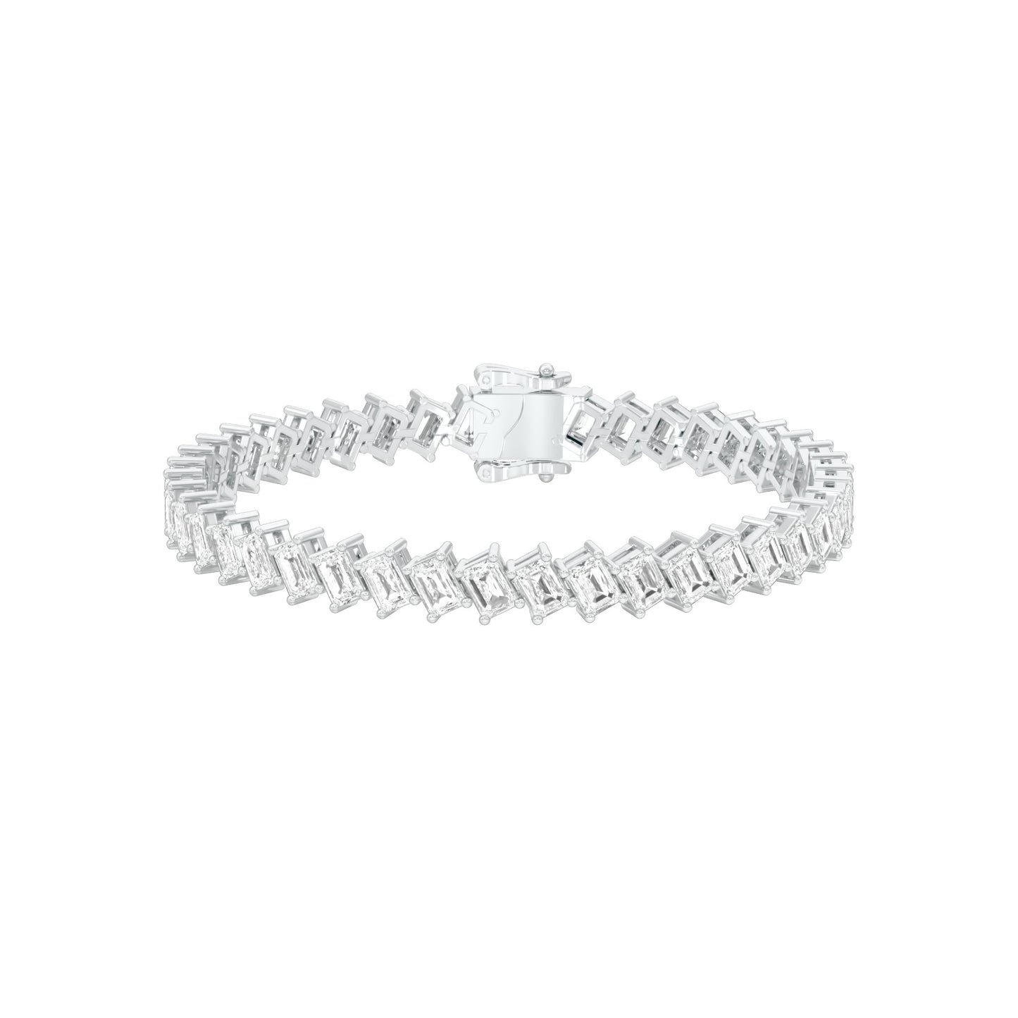 The Empress Cuff Diamond Tennis Bracelet 18 KT / White Gold