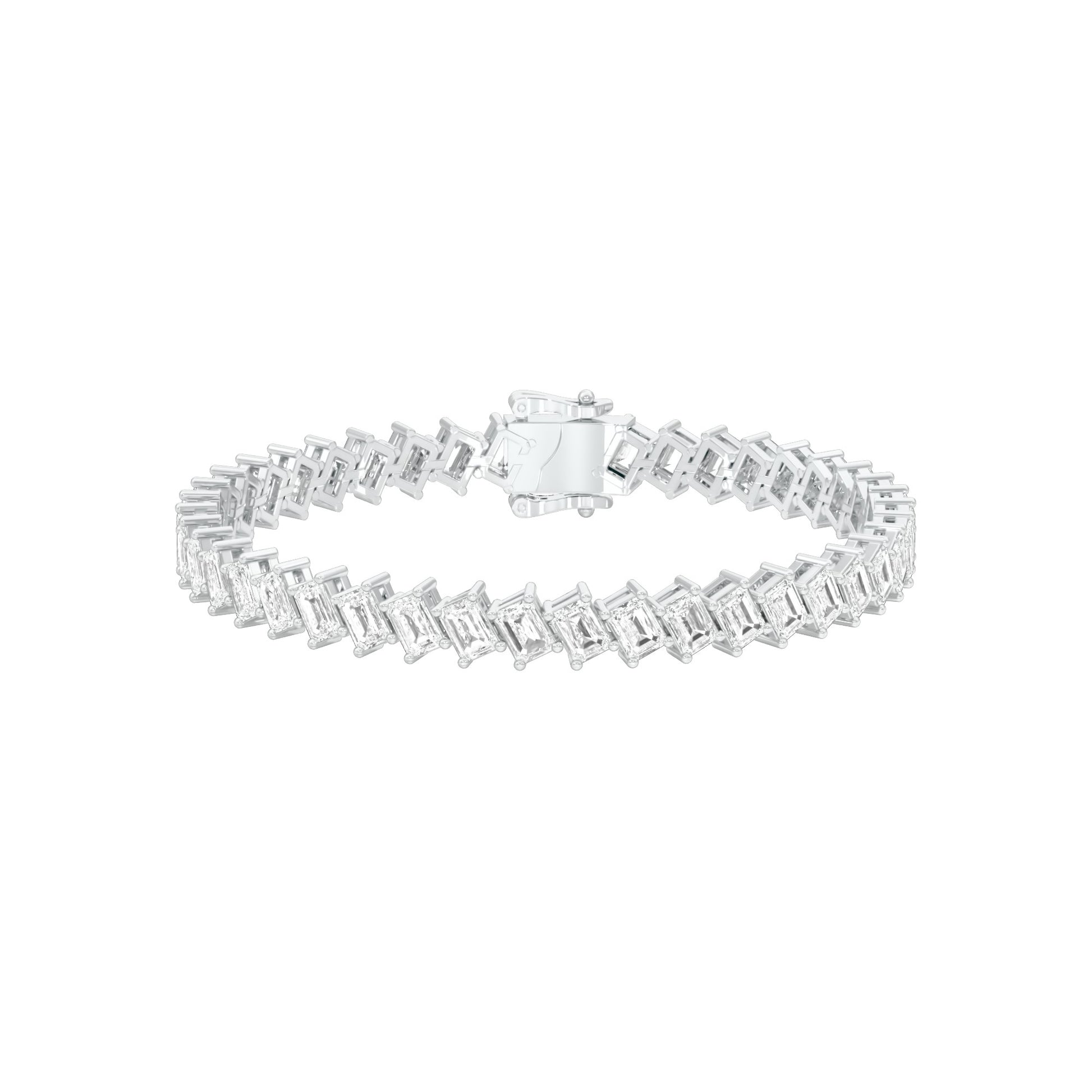 The Empress Cuff Diamond Tennis Bracelet 18 KT / White Gold