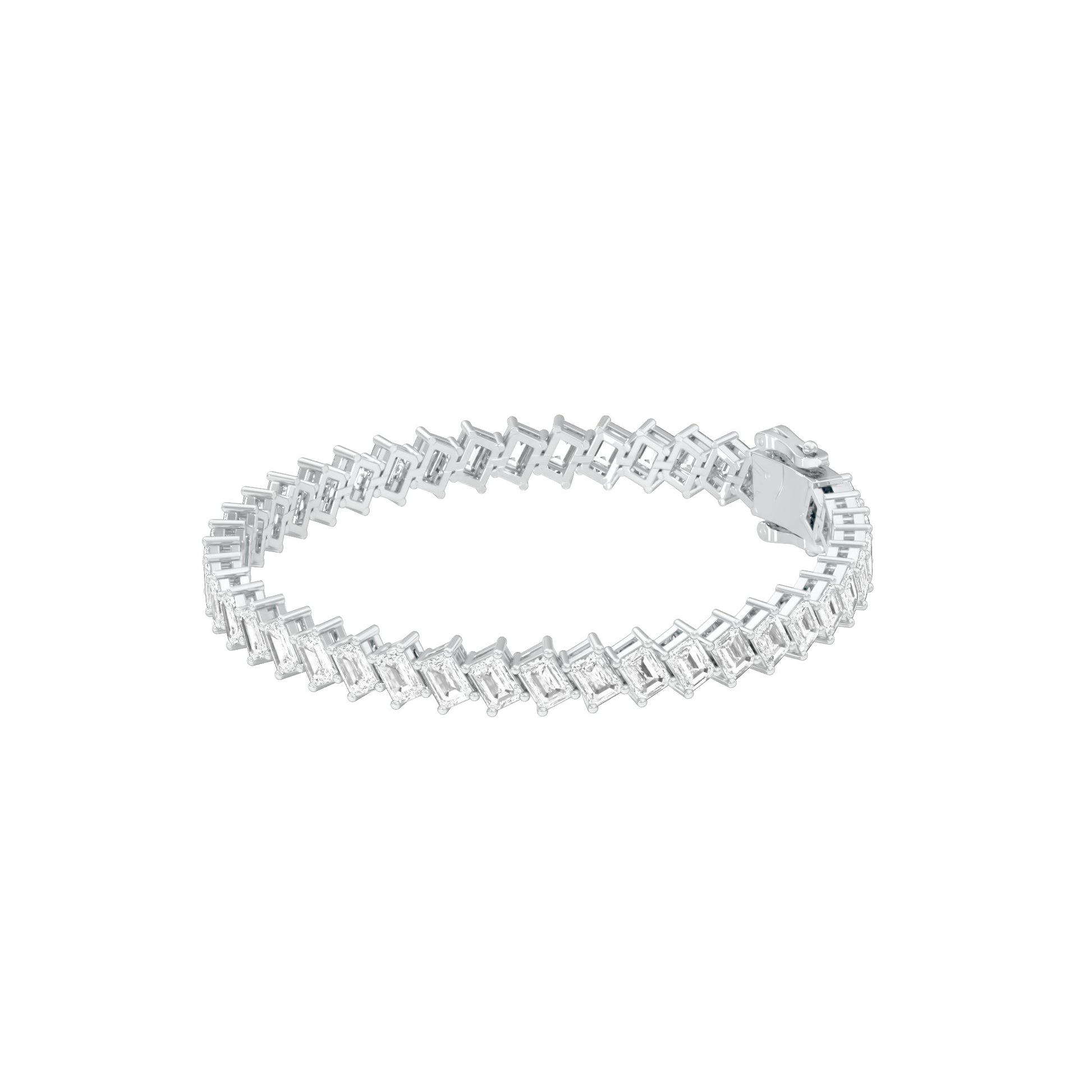 The Empress Cuff Diamond Tennis Bracelet 18 KT / White Gold