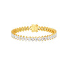The Empress Cuff Diamond Tennis Bracelet 18 KT / Yellow Gold