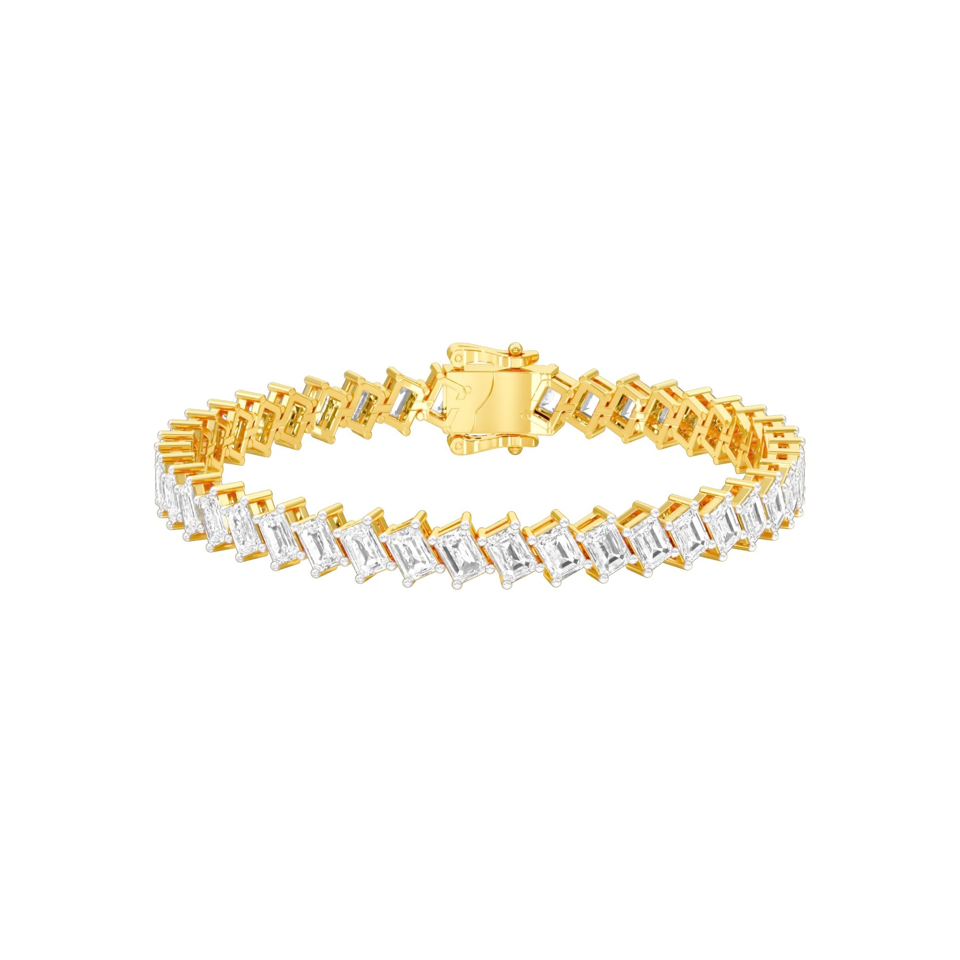 The Empress Cuff Diamond Tennis Bracelet 18 KT / Yellow Gold