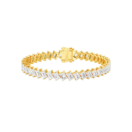 The Empress Cuff Diamond Tennis Bracelet 18 KT / Yellow Gold