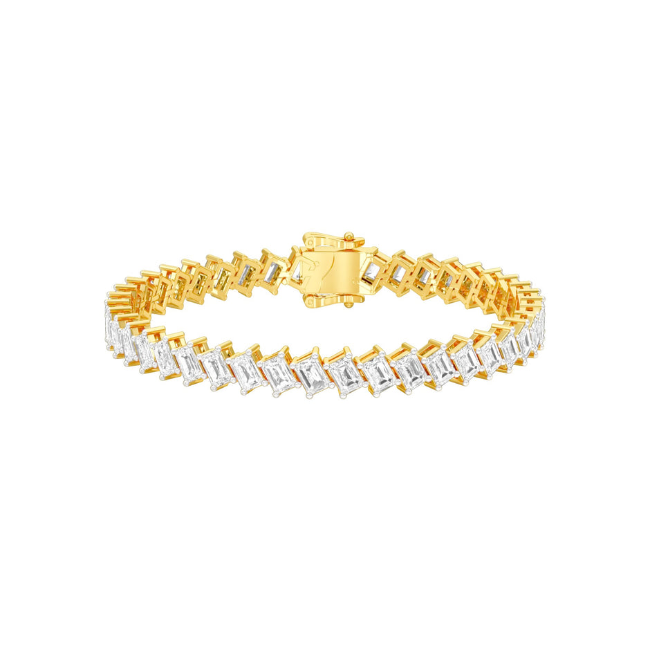 The Empress Cuff Diamond Tennis Bracelet 18 KT / Yellow Gold