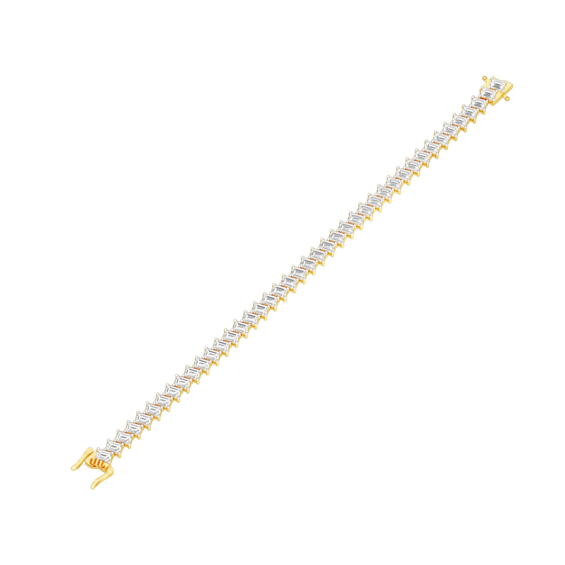 The Empress Cuff Diamond Tennis Bracelet 18 KT / Yellow Gold