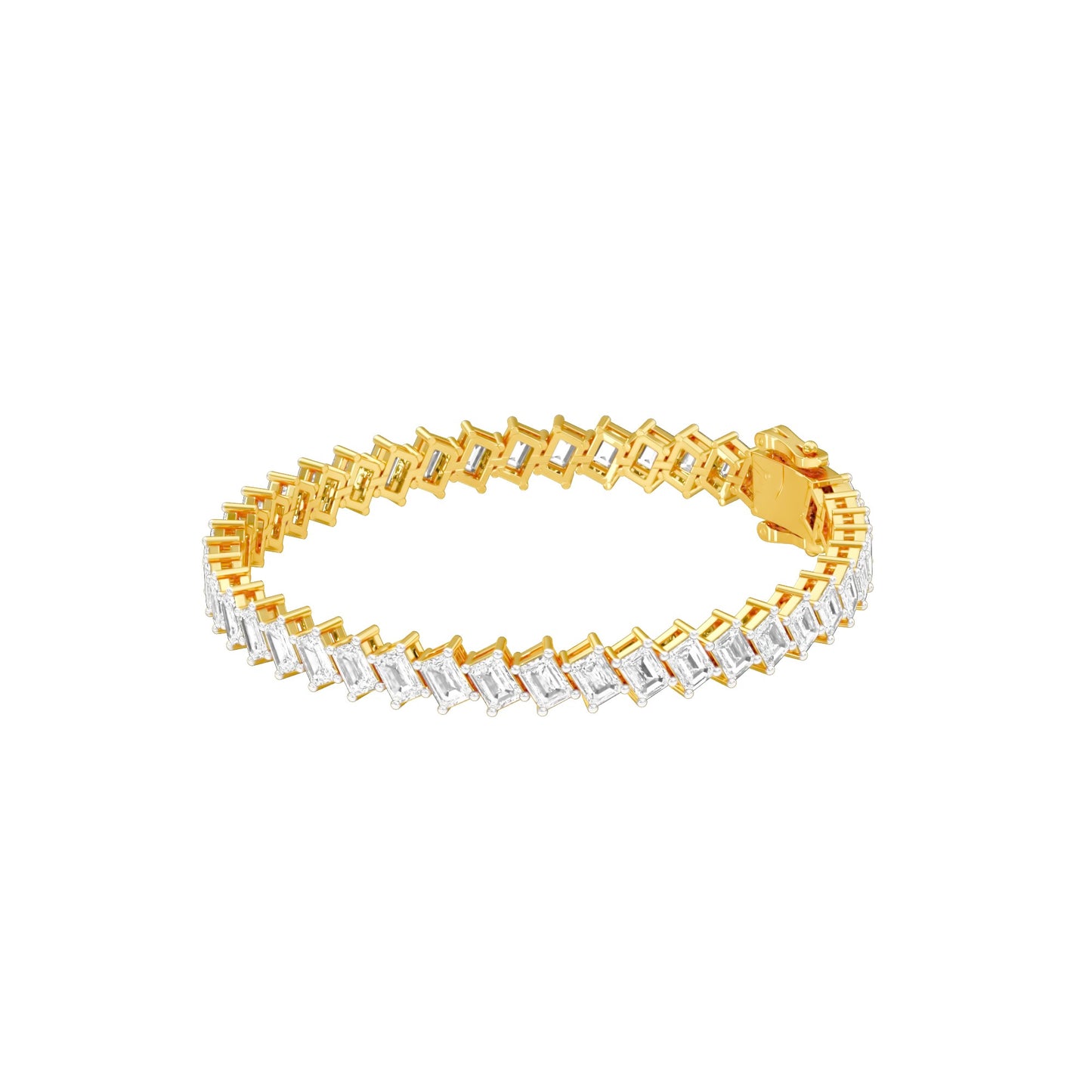 The Empress Cuff Diamond Tennis Bracelet 18 KT / Yellow Gold