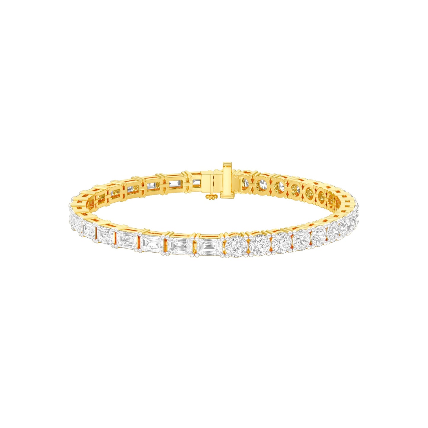 Royal Mix Diamond Tennis Bracelet 18 KT / Yellow Gold