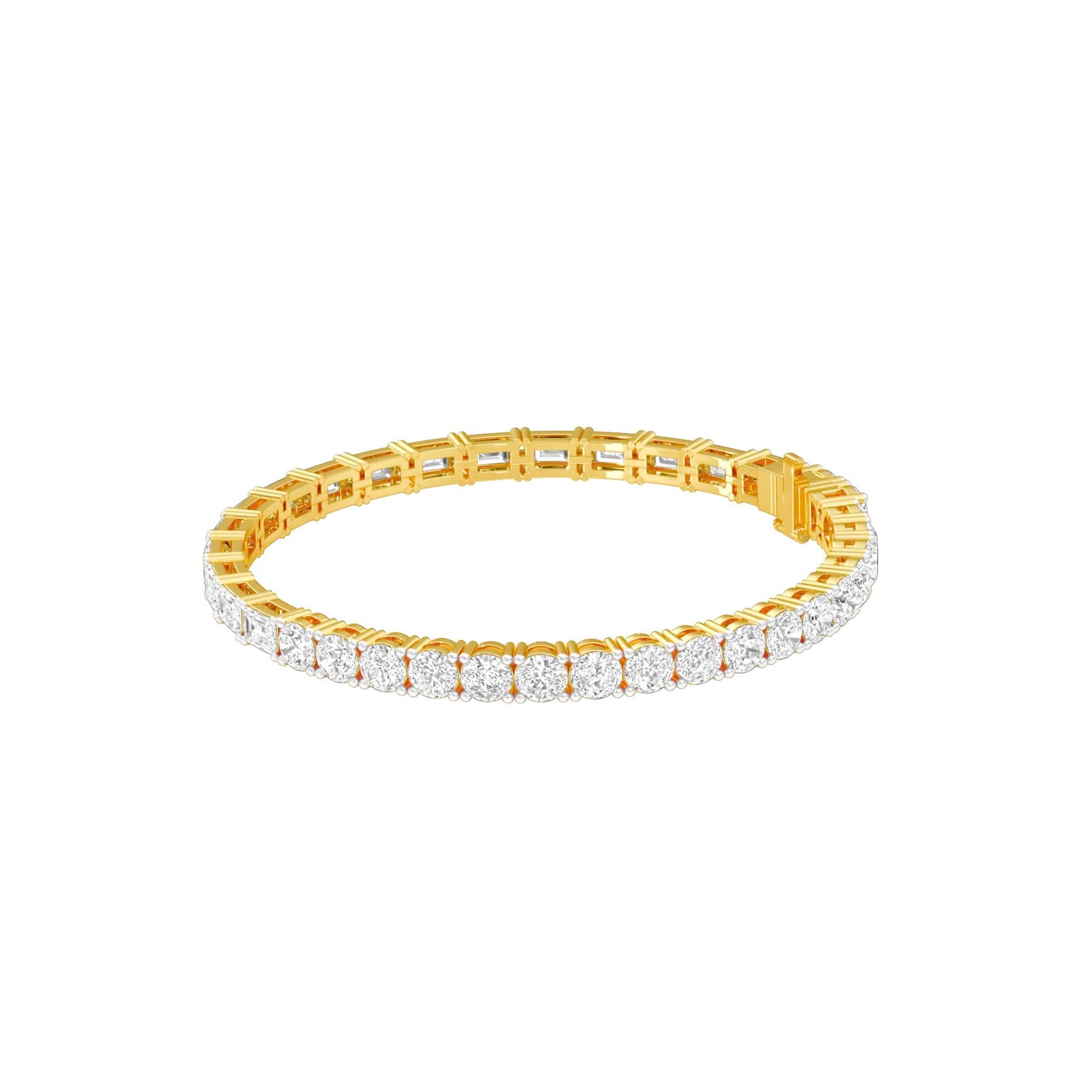 Royal Mix Diamond Tennis Bracelet 18 KT / Yellow Gold