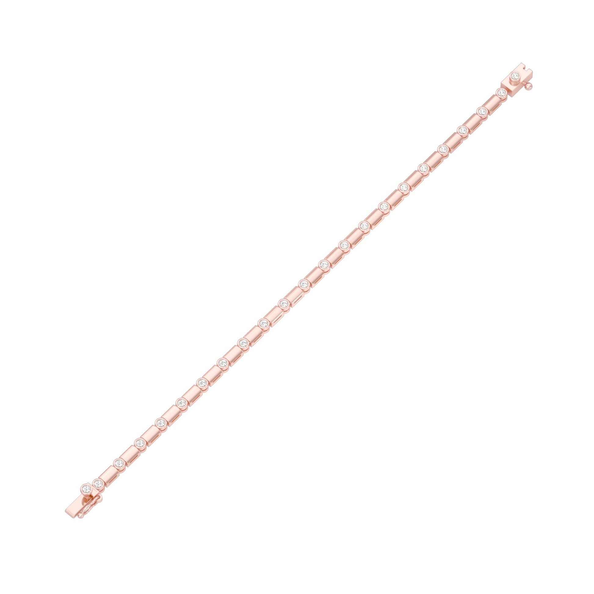 Mini Constellation Diamond Tennis Bracelet 18 KT / Rose Gold