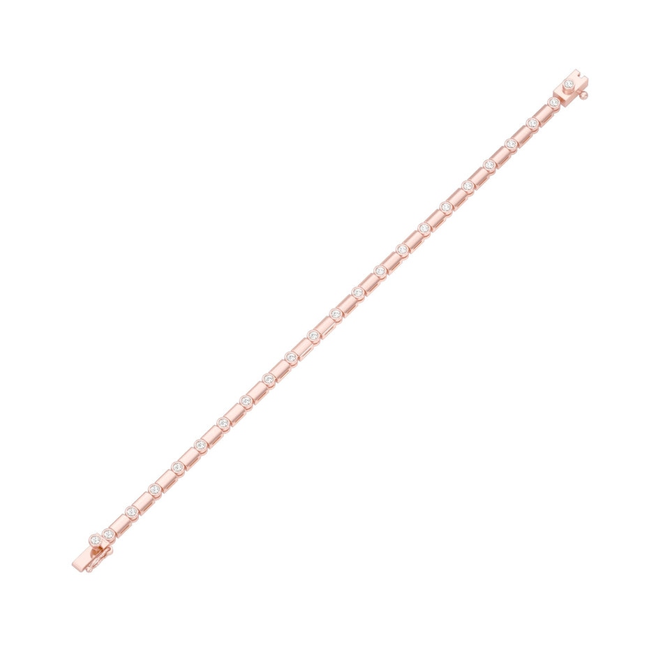 Mini Constellation Diamond Tennis Bracelet 18 KT / Rose Gold