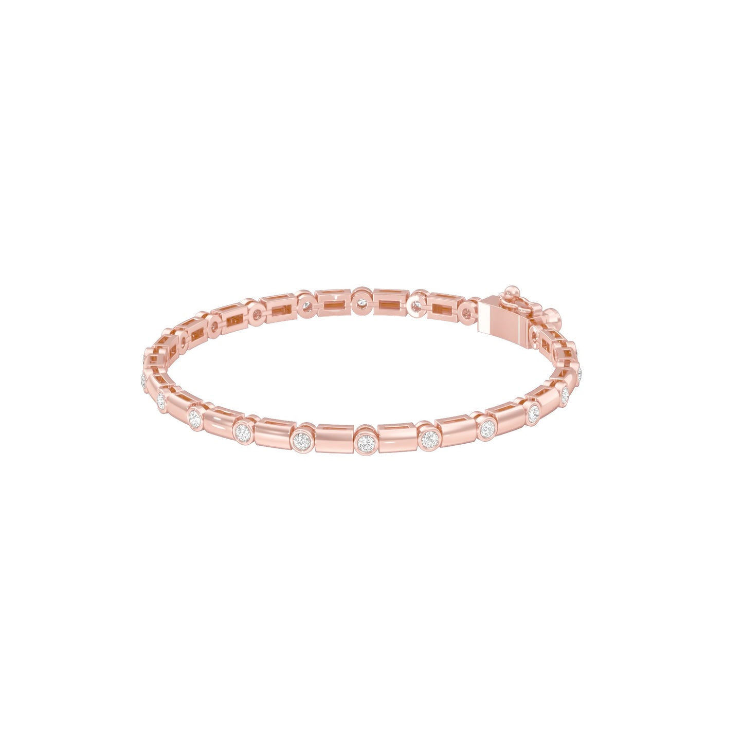Mini Constellation Diamond Tennis Bracelet 18 KT / Rose Gold