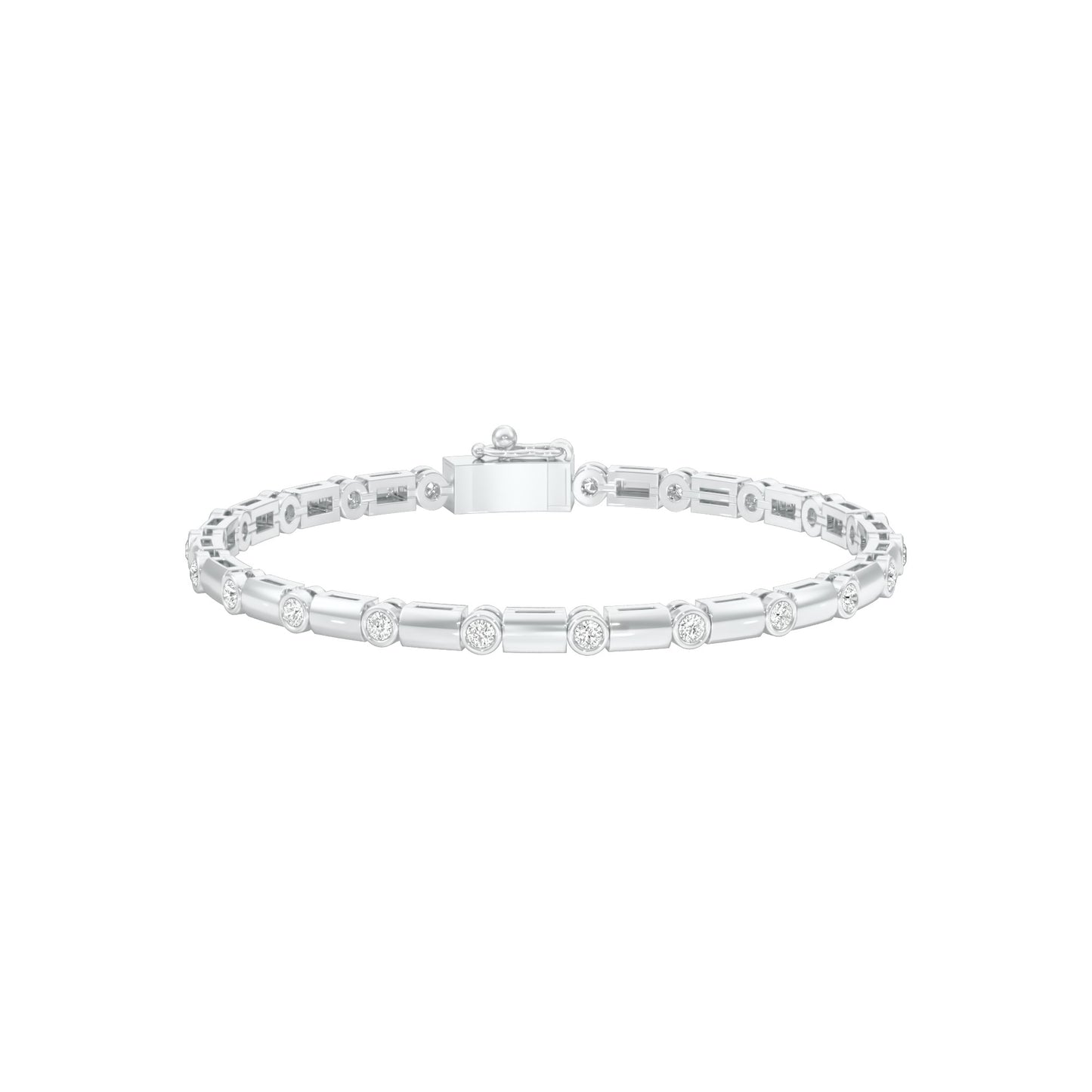 Mini Constellation Diamond Tennis Bracelet 18 KT / White Gold