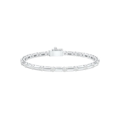 Mini Constellation Diamond Tennis Bracelet 18 KT / White Gold