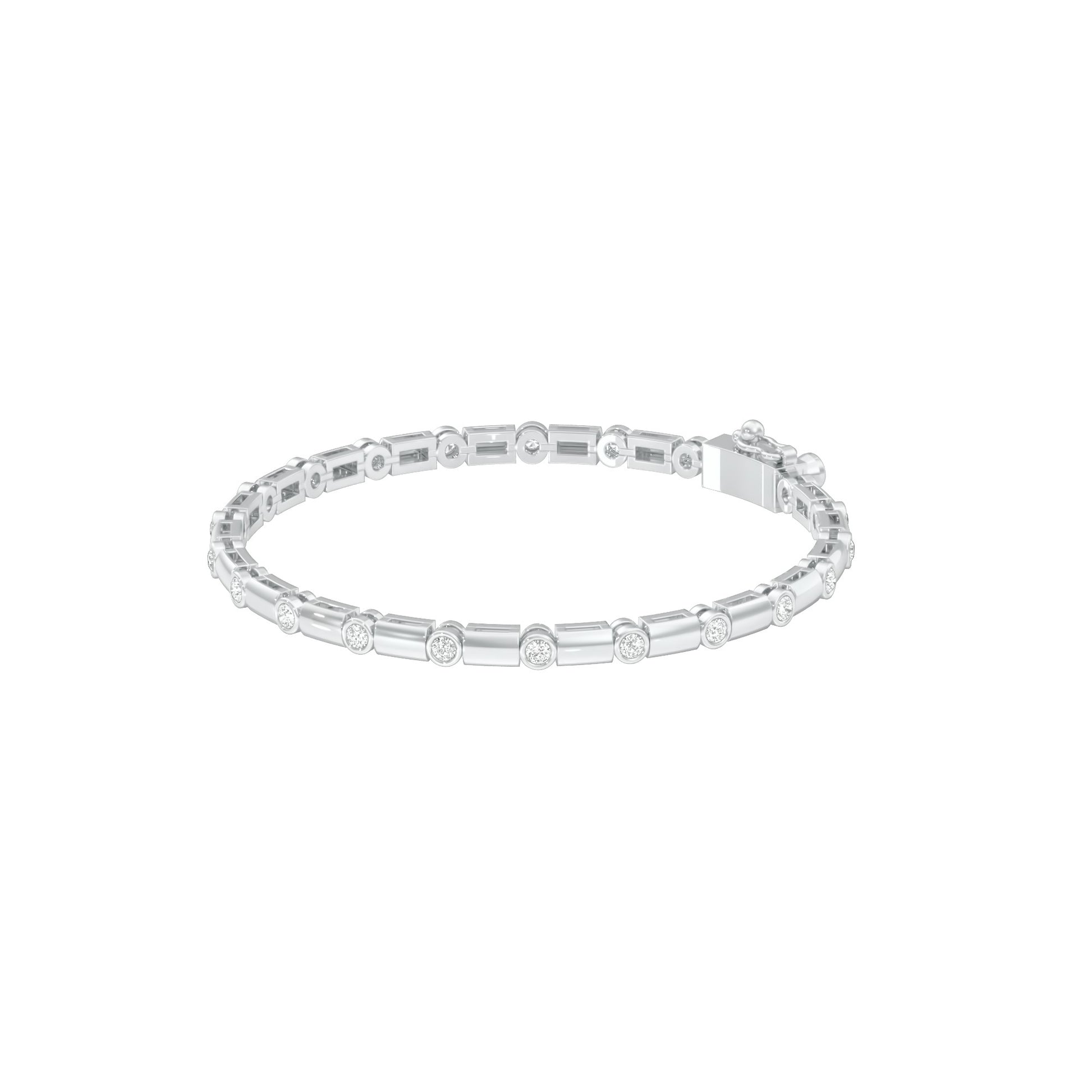 Mini Constellation Diamond Tennis Bracelet 18 KT / White Gold