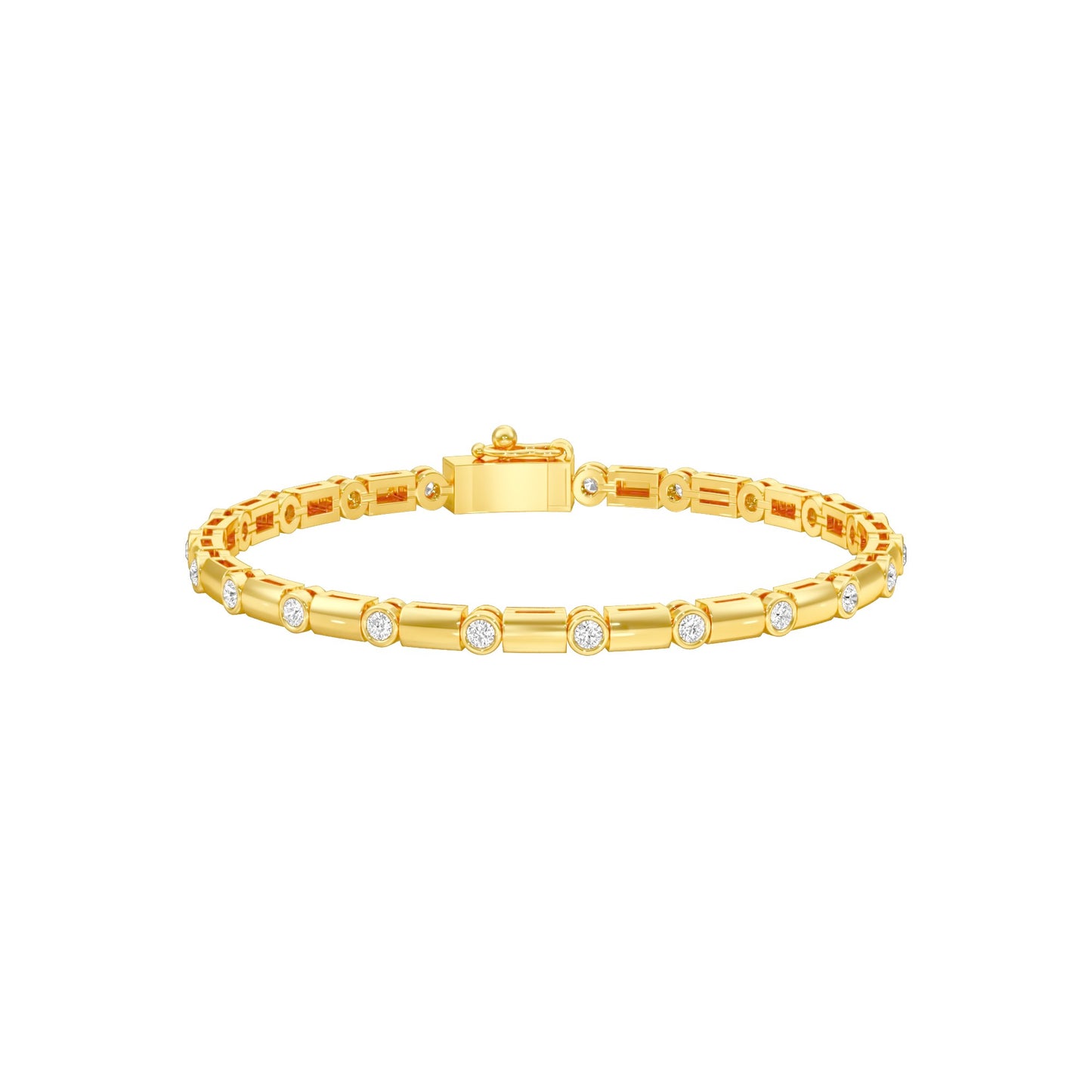 Mini Constellation Diamond Tennis Bracelet 18 KT / Yellow Gold