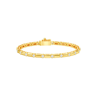 Mini Constellation Diamond Tennis Bracelet 18 KT / Yellow Gold