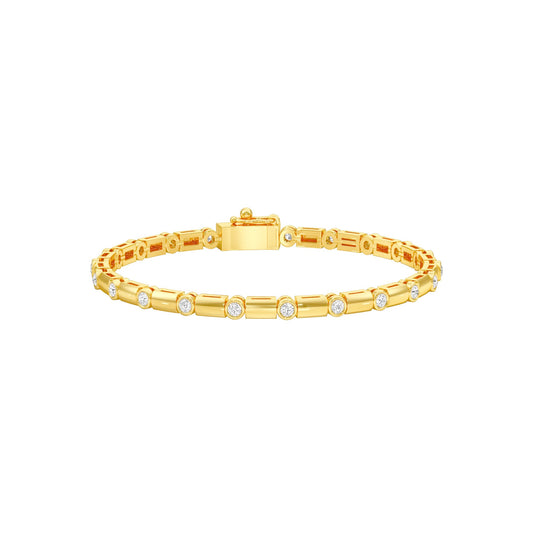 Mini Constellation Diamond Tennis Bracelet 18 KT / Yellow Gold