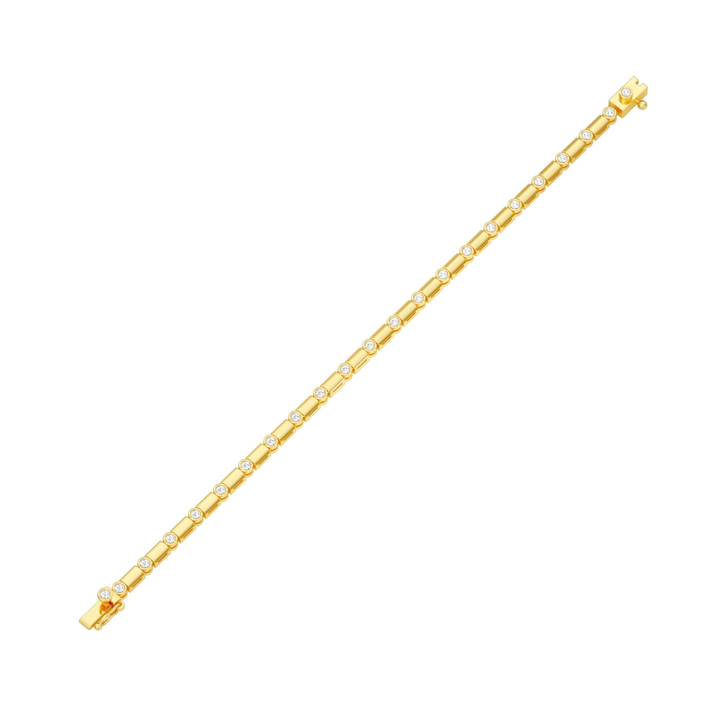 Mini Constellation Diamond Tennis Bracelet 18 KT / Yellow Gold