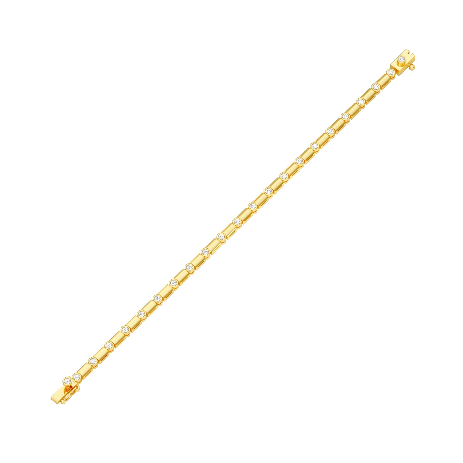 Mini Constellation Diamond Tennis Bracelet 18 KT / Yellow Gold