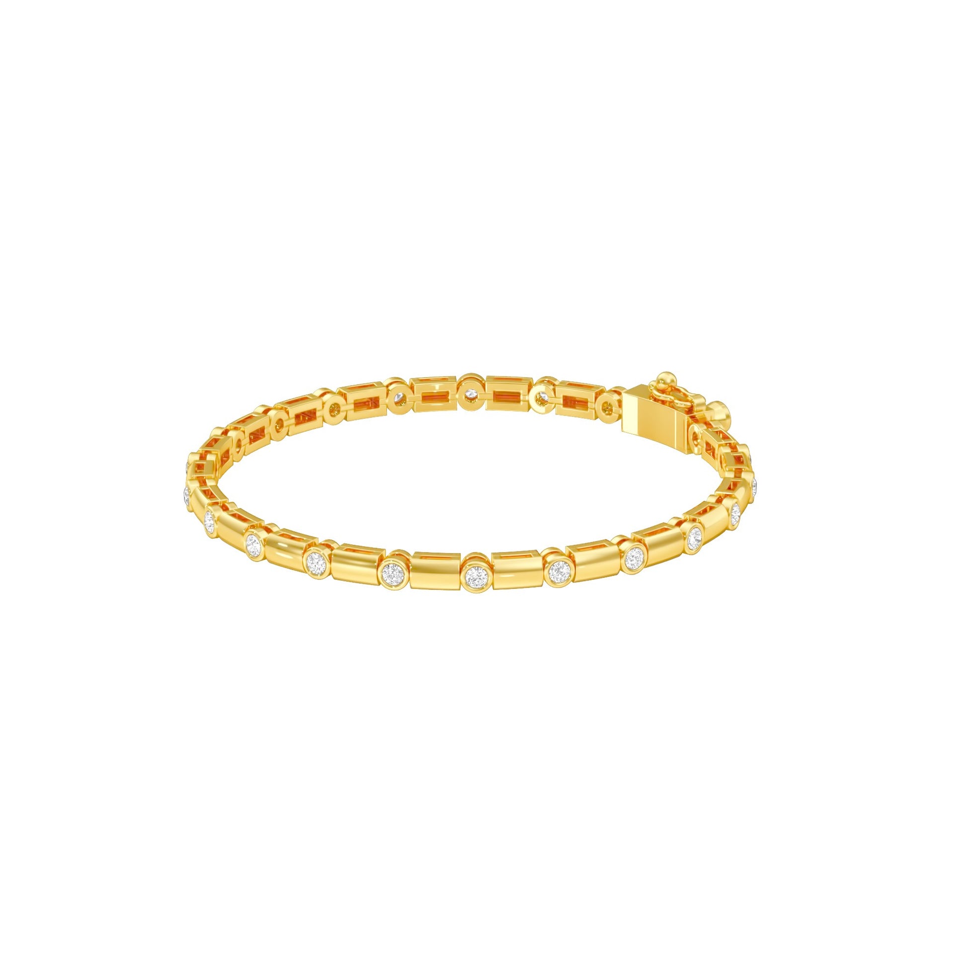 Mini Constellation Diamond Tennis Bracelet 18 KT / Yellow Gold