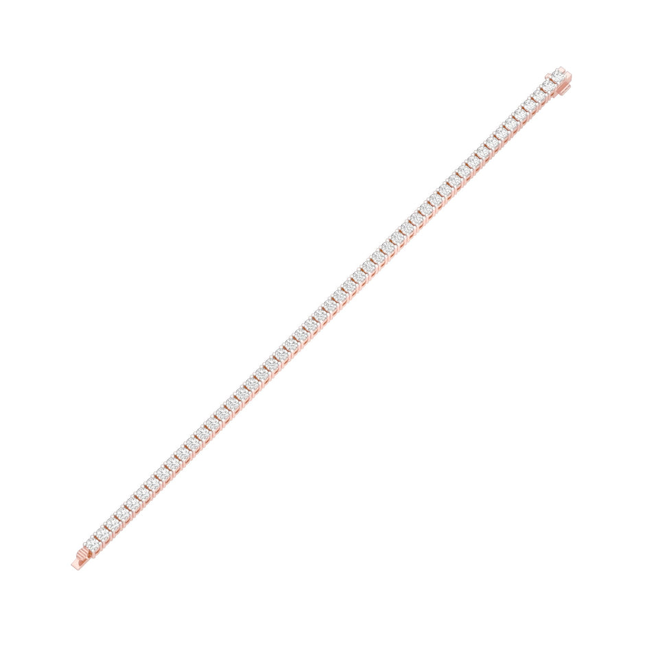 Lined In Grace Diamond Tennis Bracelet 18 KT / Rose Gold