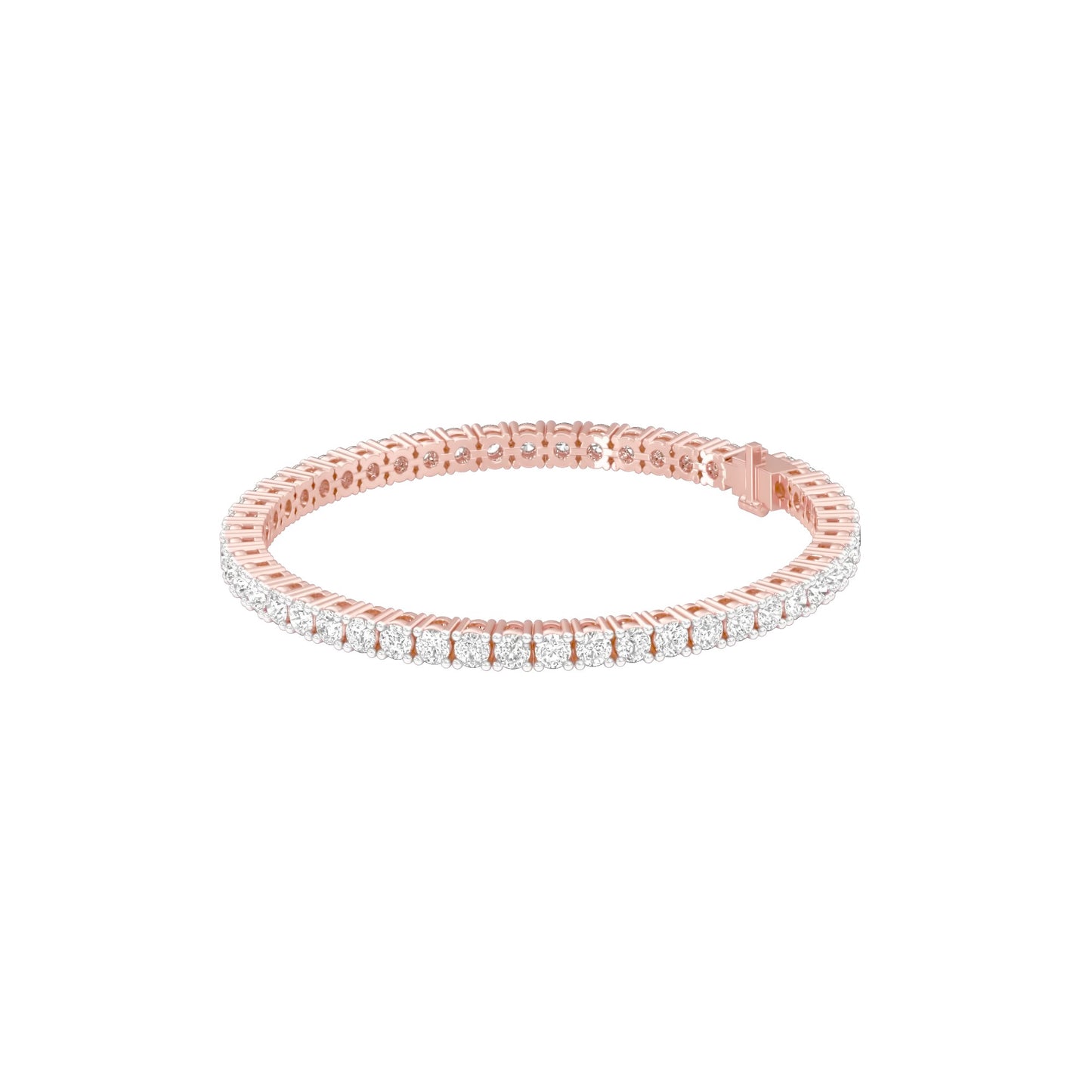 Lined In Grace Diamond Tennis Bracelet 18 KT / Rose Gold