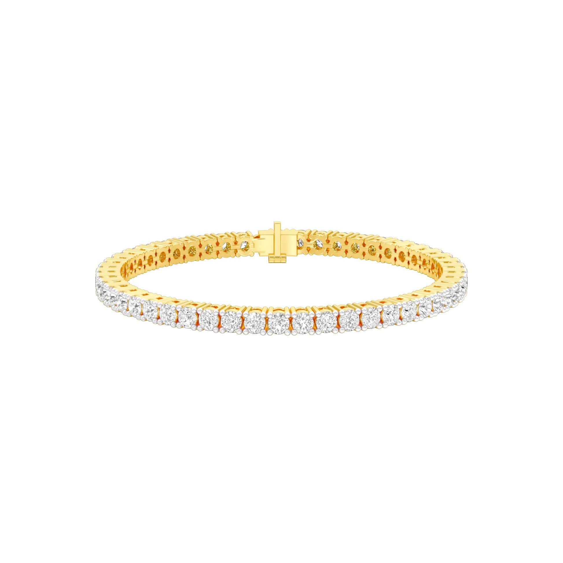 Lined In Grace Diamond Tennis Bracelet 18 KT / Yellow Gold