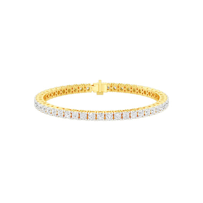 Lined In Grace Diamond Tennis Bracelet 18 KT / Yellow Gold