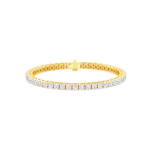 Lined In Grace Diamond Tennis Bracelet 18 KT / Yellow Gold