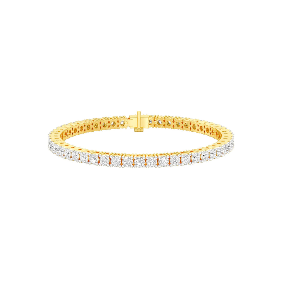 Lined In Grace Diamond Tennis Bracelet 18 KT / Yellow Gold