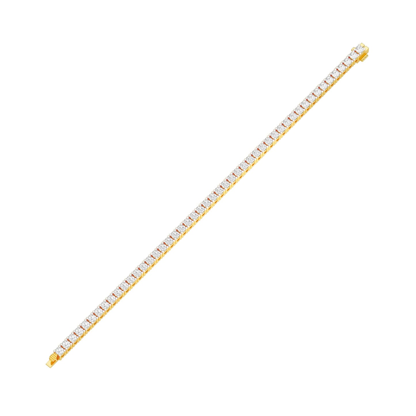 Lined In Grace Diamond Tennis Bracelet 18 KT / Yellow Gold