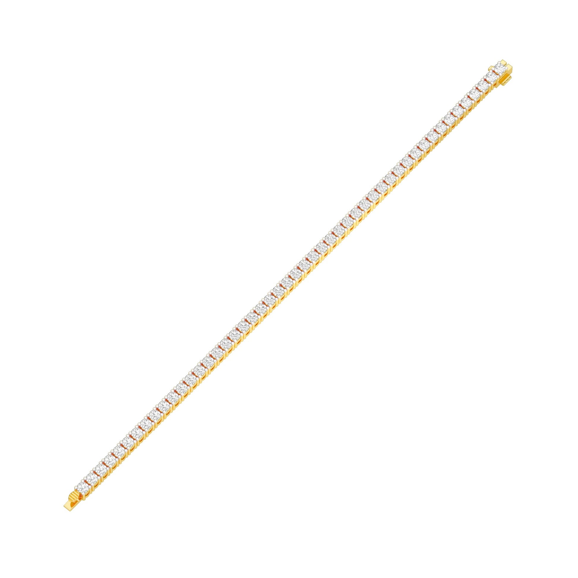Lined In Grace Diamond Tennis Bracelet 18 KT / Yellow Gold