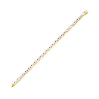 Lined In Grace Diamond Tennis Bracelet 18 KT / Yellow Gold
