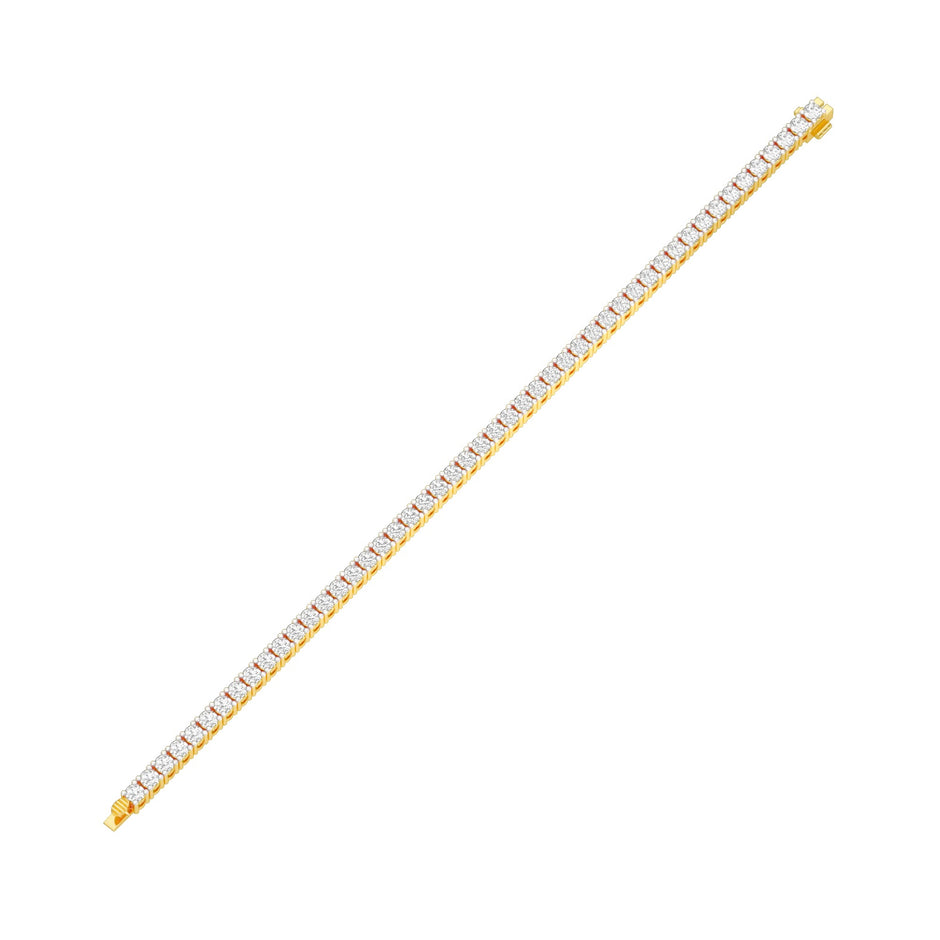 Lined In Grace Diamond Tennis Bracelet 18 KT / Yellow Gold