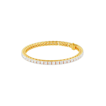 Lined In Grace Diamond Tennis Bracelet 18 KT / Yellow Gold